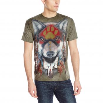 Bergwolf Geist 3XL Adult Shirt – Grüner Farbton