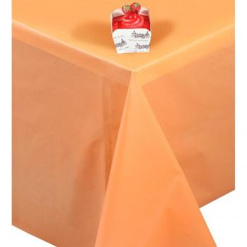 D&Z Orange Disposable Table Cover Set for Picnic, BBQ, and Wedding (10pcs)