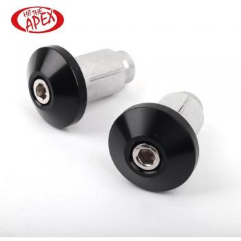 Universal 7/8 Motorcycle Hand Grips with Bar End Weights - CNC Aluminum - Dirt Bike - Red