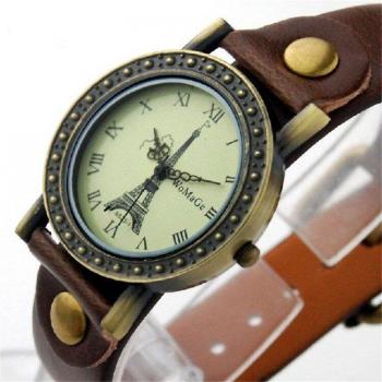 Eiffel Tower Vintage Leather Watch
