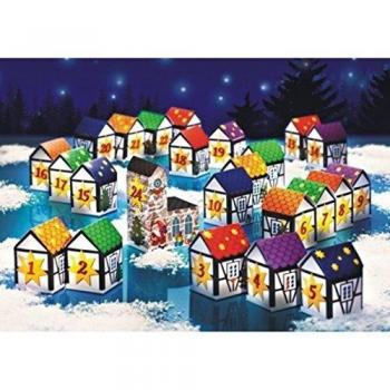 WENKO 6432240500 – 24‑teiliges Papier‑Dorf-Adventskalender