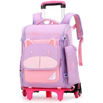 Fengdong Waterdichte Graffiti Schooltas met Wielen