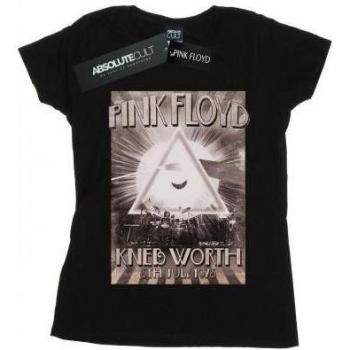 T-shirt Pink Floyd Knebworth in cotone per donna