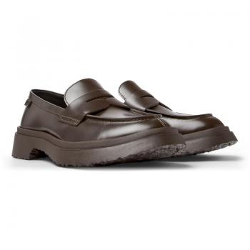 Camper - Mocasines de mujer Walden de piel marrón