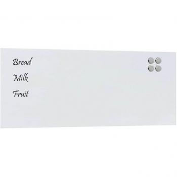 Pannello magnetico per parete 100x40 cm, bianco, vetro temperato