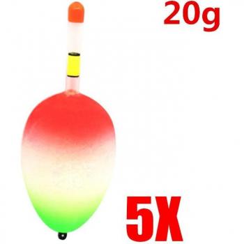 5pcs/set Luminous EVA Sea Rock Fishing Floats - Hard Tail Belly Float 10/20/30/40/50/60G