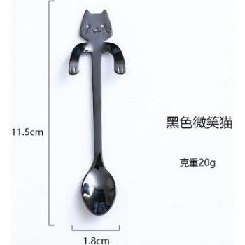 Cuillère suspendue en acier inoxydable pour chat