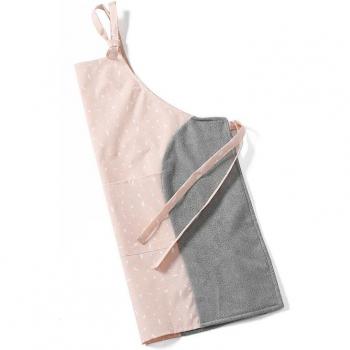 Wipeable Cotton Kitchen Apron - Oil-Proof, Sleeveless Design, 160g