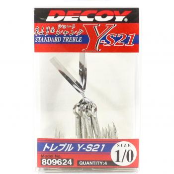 Decoy Y‑S21 1/0 Treble Hook – Standard Series