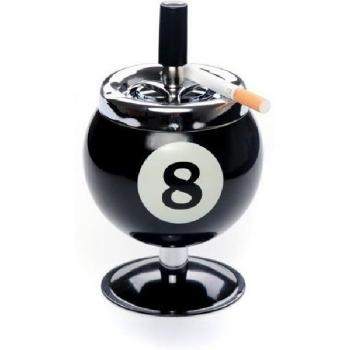 Black Portable Metal Pool Billiard Ball Ashtray