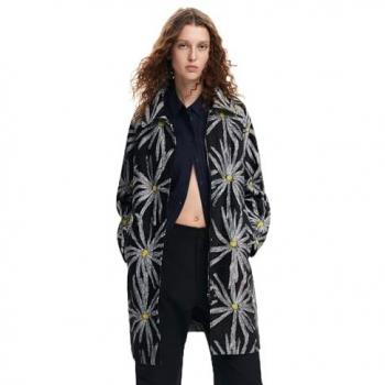 Margarida Preto Casaco Estampado Tamanho S