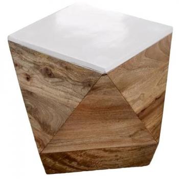 Alfie Mango Wood Accent Table – 15.75″ × 15.75″ × 17.72″