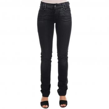 John Galliano dames jeans grijs katoen stretch regulier fitting