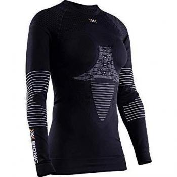 XBIONIC Energizer 4.0 Long Sleeve Base Layer Shirt for Women (Opal Black/Arctic White)