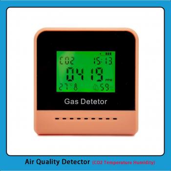 LCD CO2 Messgerät Digitale Uhr Temperatur- und Feuchtigkeitssensor Luftqualitätsmesser