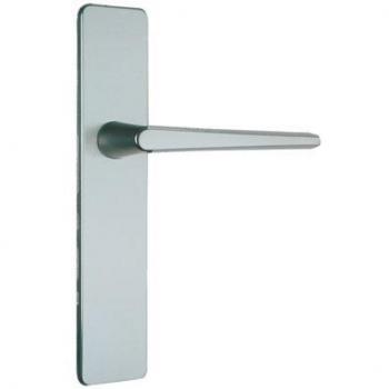 Ensemble de porte Riviera BEZAULT Entraxe 195 mm Argent – Bec de cane condamnation – 0118282