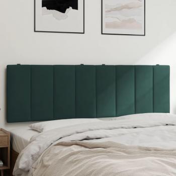 Coussin de tête de lit 160 cm vert foncé en velours