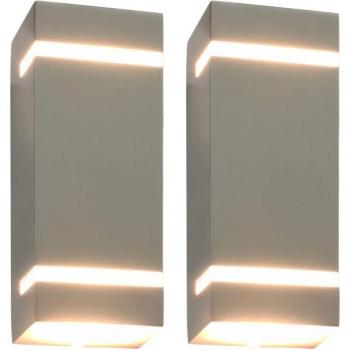 Torana Iluminación Pared Exterior 2x35W Semicircular Plateado