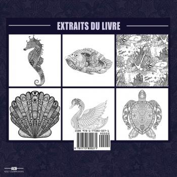 Acb - Adult Coloring Books: Livre de Coloriage Pour Adultes sur le Theme de la Faune Marine
