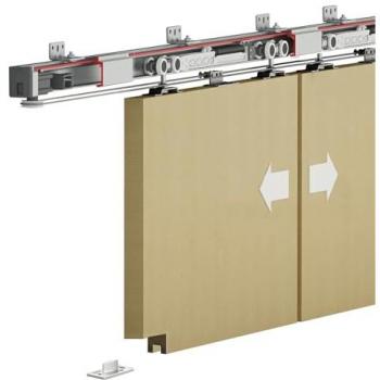 DS-Slide Double Synchro Sliding Door Kit - 3600mm Track - Both Way Soft Close
