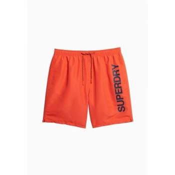 Superdry Men's 17 Sport Graphic Swim Shorts Cherry Tomato Red M