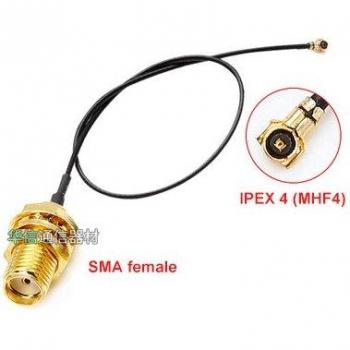 2Pcs 10cm IPEX4 to SMA MHF4 SMA-J RP-SMA Antenna Extension Cable