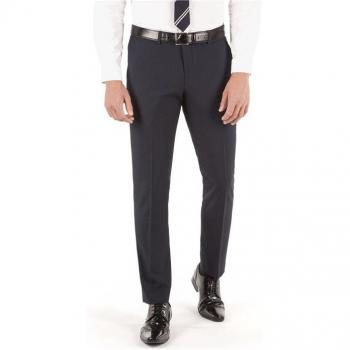Navy Blue Micro Pattern Slim Fit Men's Suit Trousers