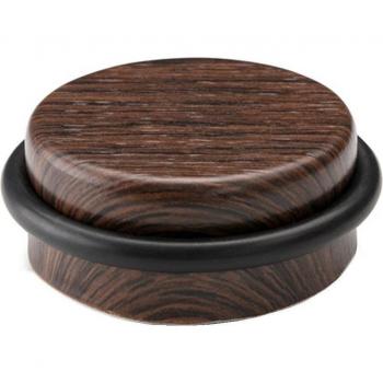 Tope de puerta adhesivo plastico-metal decorado wengué ø4,6x1,8cm inofix