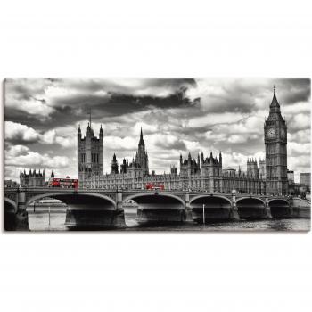 Westminster Brücke Wandkunst in Schwarz