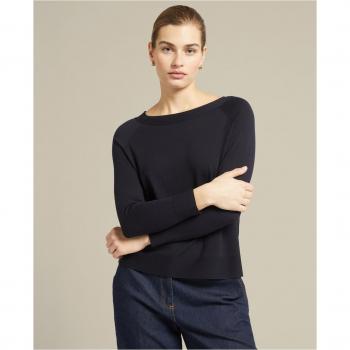 Elena Mirò, Women's Long Sleeve Blue Sweatshirt, Size M