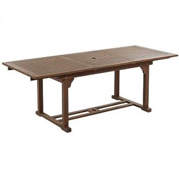 Mesa Extensible Amantea de Acacia y Rojo Oscuro 160/220 x 90