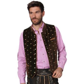 Stockerpoint Trachten-Gilet aus Braunem Samt (M32/Size 52)