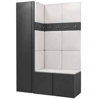Set Corridoio Hartford 471 in Grafite con Eco Pelle