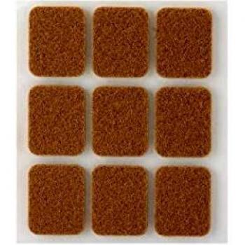 PATINS EN FETRE SYNTHEtIQUE MARRON ADHESIF 29X23MM INOFIX PACK DE 9