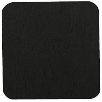 Creative Tops Ash Wood Veneer Coasters - Black (10.5 x 10.5 cm, Set of 4)
