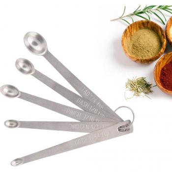 5pcs Stainless Steel Mini Measuring Spoons for Kitchen