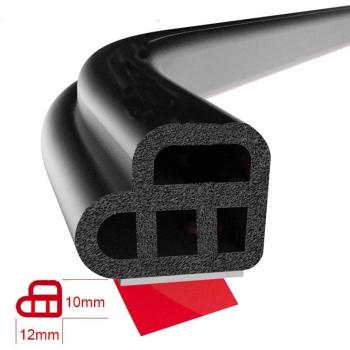 Double Layer Car Door Weatherstrip Adhesive Seal 1-25 Meters