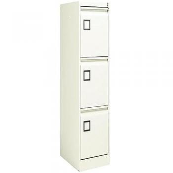 Bisley 3-Drawer Steel Filing Cabinet – Chalk, Contract Grade