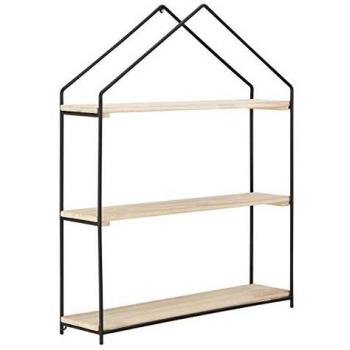 Premier Housewares Brixton House Shelf Unit, Black