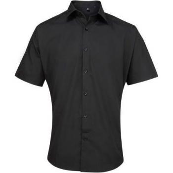 Pannello Premium: Camicia a Maniche Corte in Popeline Pesante