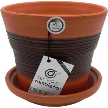 Maceta de Barro J07 con Plato Incluido