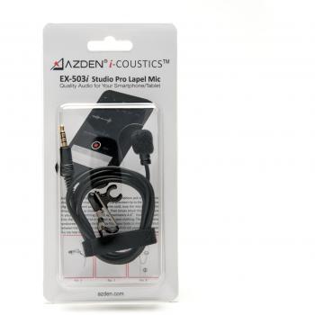 Azden Wired Lapel Microphone Ex-503+I Mobile - Mikrofon