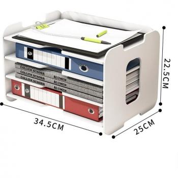 Desktop File Shelf Organizer with 3 Trays