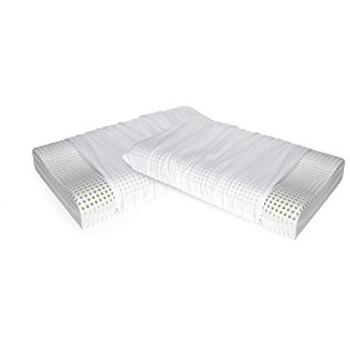 DMORA - Talamo Italia Set Di 2 Cuscini Per Letto, 100% Made In Italy, Guanciale Sfoderabile Ortocervicale In Memory Foam Forato, Anallergico