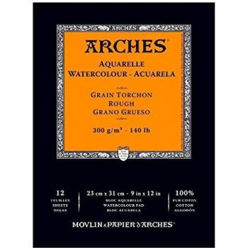 Papier Aquarelle CANSON Arché Rugueux – Bloc 230x310 mm
