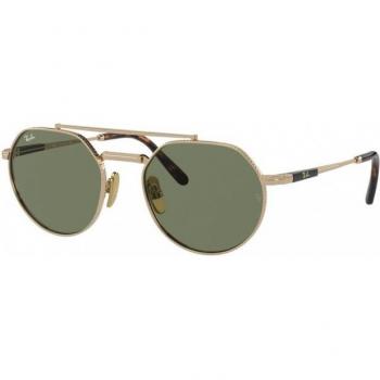 Ray-Ban RB8265 Jack II Titanium Sunglasses, Color: Gold, Unisex, Geometric Style, Size: 53
