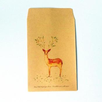 10pcs Kawaii Forest Deer Kraft Envelopes for Postcards
