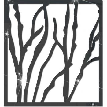 3D Acrylic Wall Sticker - Gold Silver Black Mirror - Self-Adhesive for TV Cabinet