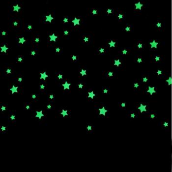 Fluorescent Wall Stickers - 3D Stars for Home Decor