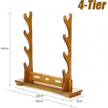 Estante de madera para espada samurái